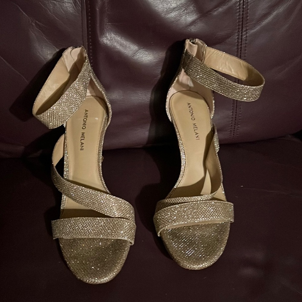 Antonio Melani sparkled Print Ankle Strap shoes